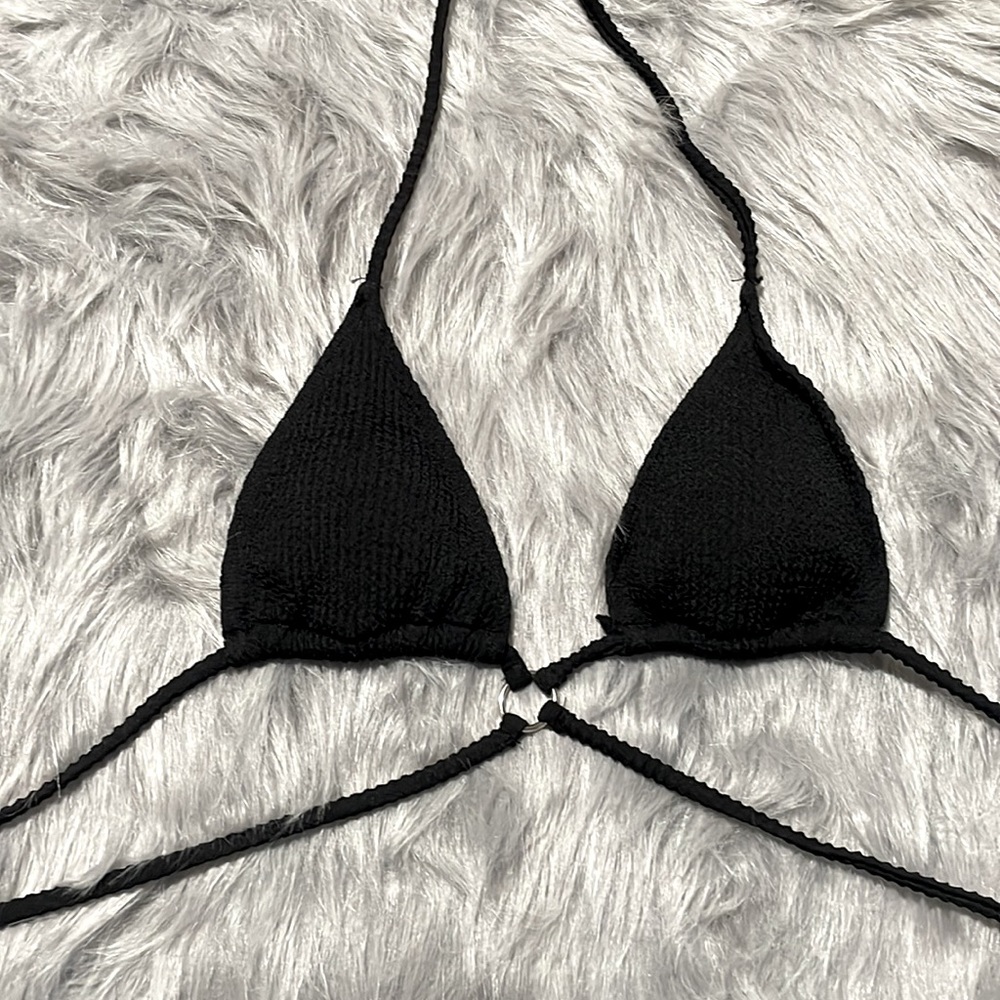 Bathing suit, black, top and bottoms size: small, never worn